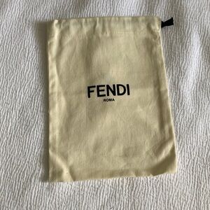 Fendi Beige Dust Bag with Black Logo
